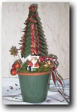 Artischoken Technik - Weihnachtsbaum  Arrangement (Gisela)